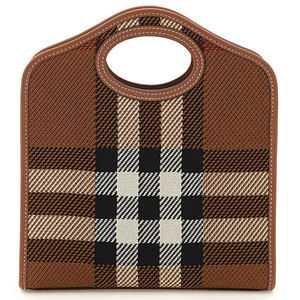 Burberry Brown Handbag Outlet Canvas